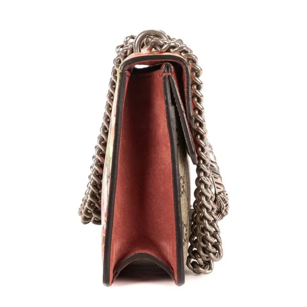 Gucci Blooms Dionysus Beige Burgundy Supreme Canvas Shoulder Bag - Picture 4 of 10